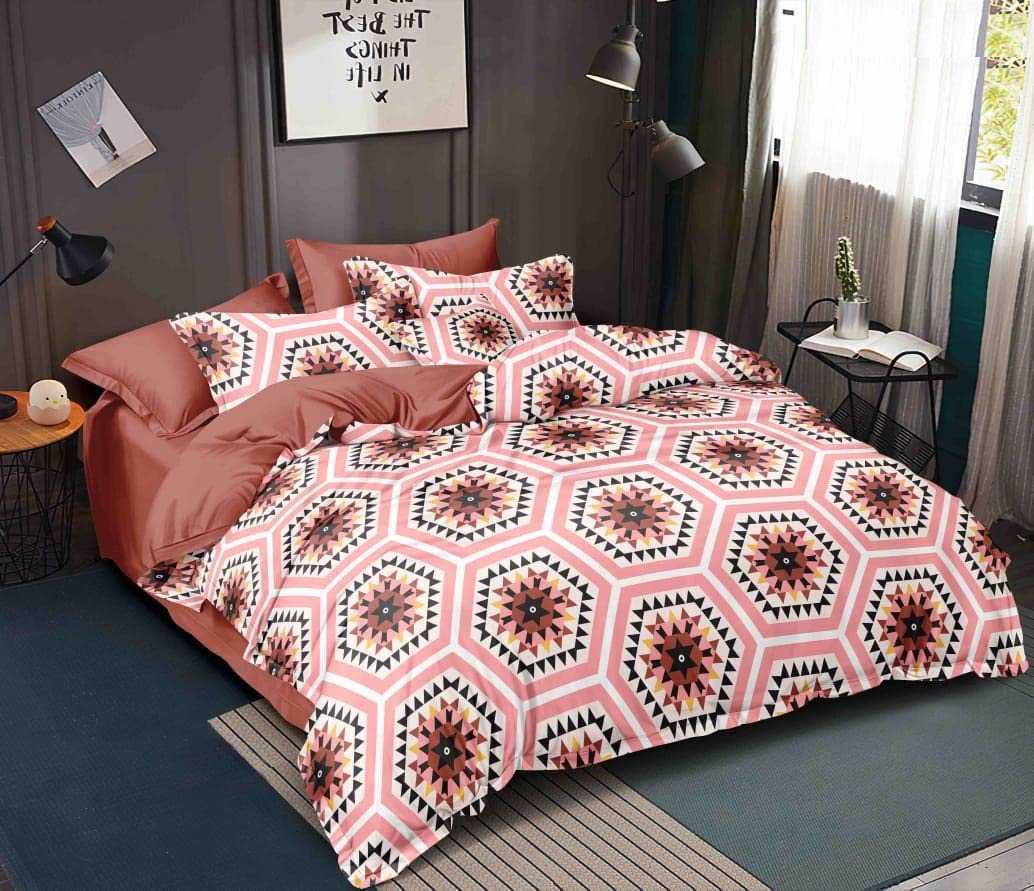 MORADO® Glace Cotton Single Bed Quilt Cover/Duvet Cover/Rajai Cover/Blanket Cover with Zipper (60 X 90 Inches, Pink Color)-image-16
