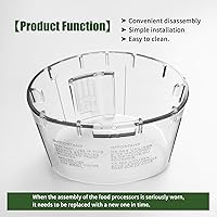 Vista 6 de DLC-018BGTXT (DLC-018BGTXT-1) Empujador grande y conjunto de manguito para procesadores de alimentos, compatible con procesador de alimentos