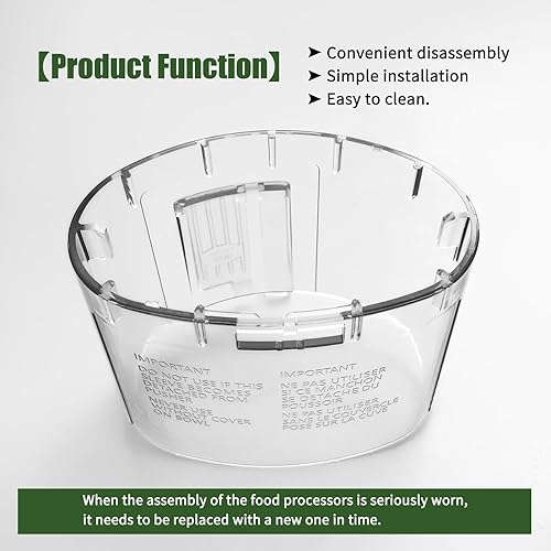 Miniatura 6 de DLC-018BGTXT (DLC-018BGTXT-1) Empujador grande y conjunto de manguito para procesadores de alimentos, compatible con procesador de alimentos