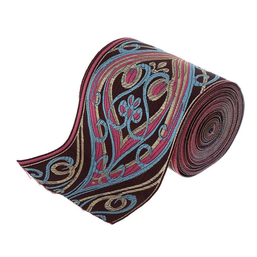 XOXOX Vintage Jacquard Curtain Fabric Lace Hanfu Ribbon Hanfeng Lifting 80x5000mm