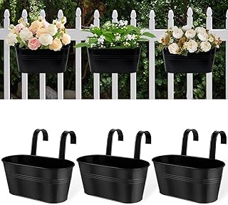 Top 10 Best Metal Hanging Pots For Balcony Railing 11 Metal Hanging Planter Pots with Hooks