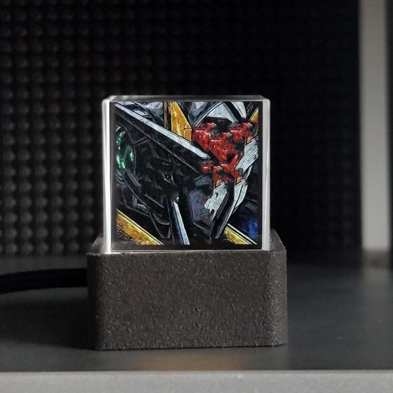 LED-holografischer Kristallwürfel, 3D-Hologramm-Display mit Klaren, Lebendigen Bildern und GIF-Animation, für Heimdekoration, Büro, Schreibtisch, Autozubehör