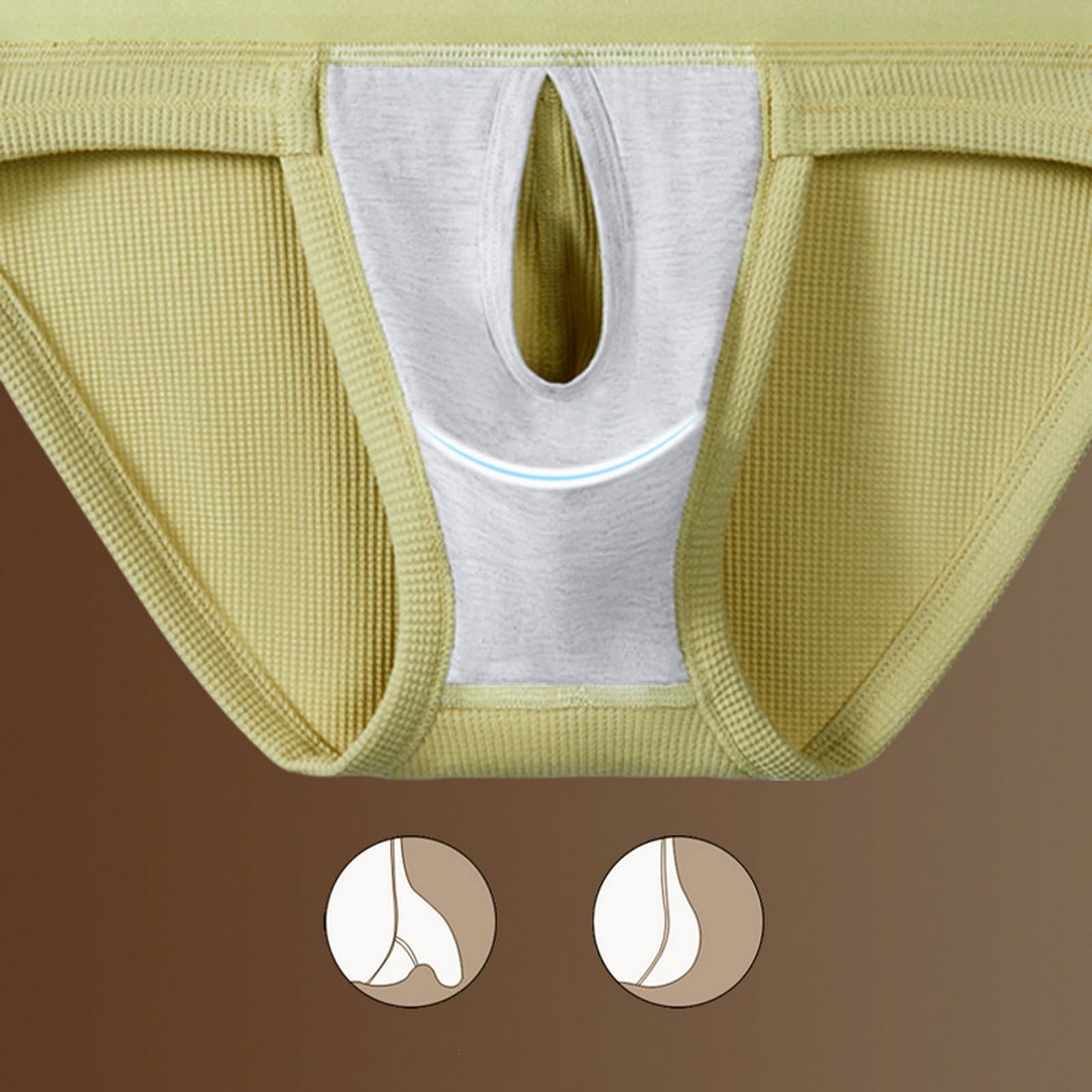 Ropa interior sexy transpirable para hombre, ropa interior con bolsa de separación