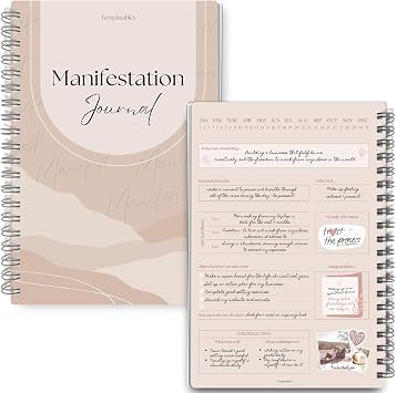 Manifestation Journal | Law of Attraction Daily Planner with 369 Method, Affirmations, Gratitude, Vision Board, Reflection Prompts & Goal Setting Pages, Undated Luxury Self Growth Notebook | A5 Lux