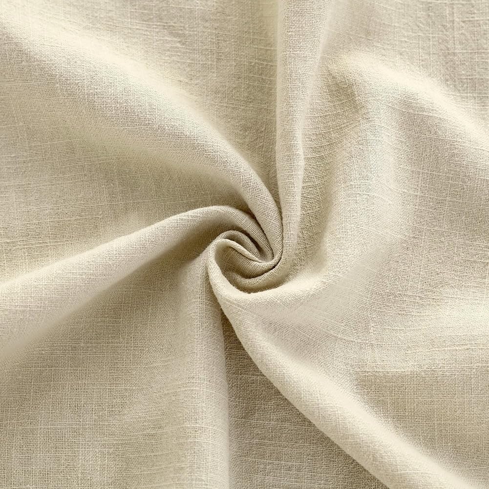 RANJIMA Serwetki materiałowe, lniane serwetki, 6 sztuk, 40 x 40 cm, lniane serwetki bawełniane, miękkie, zmywalne, wielokrotnego użytku, na wesele, kolację, imprezę, do kawiarni, restauracji, beżowe