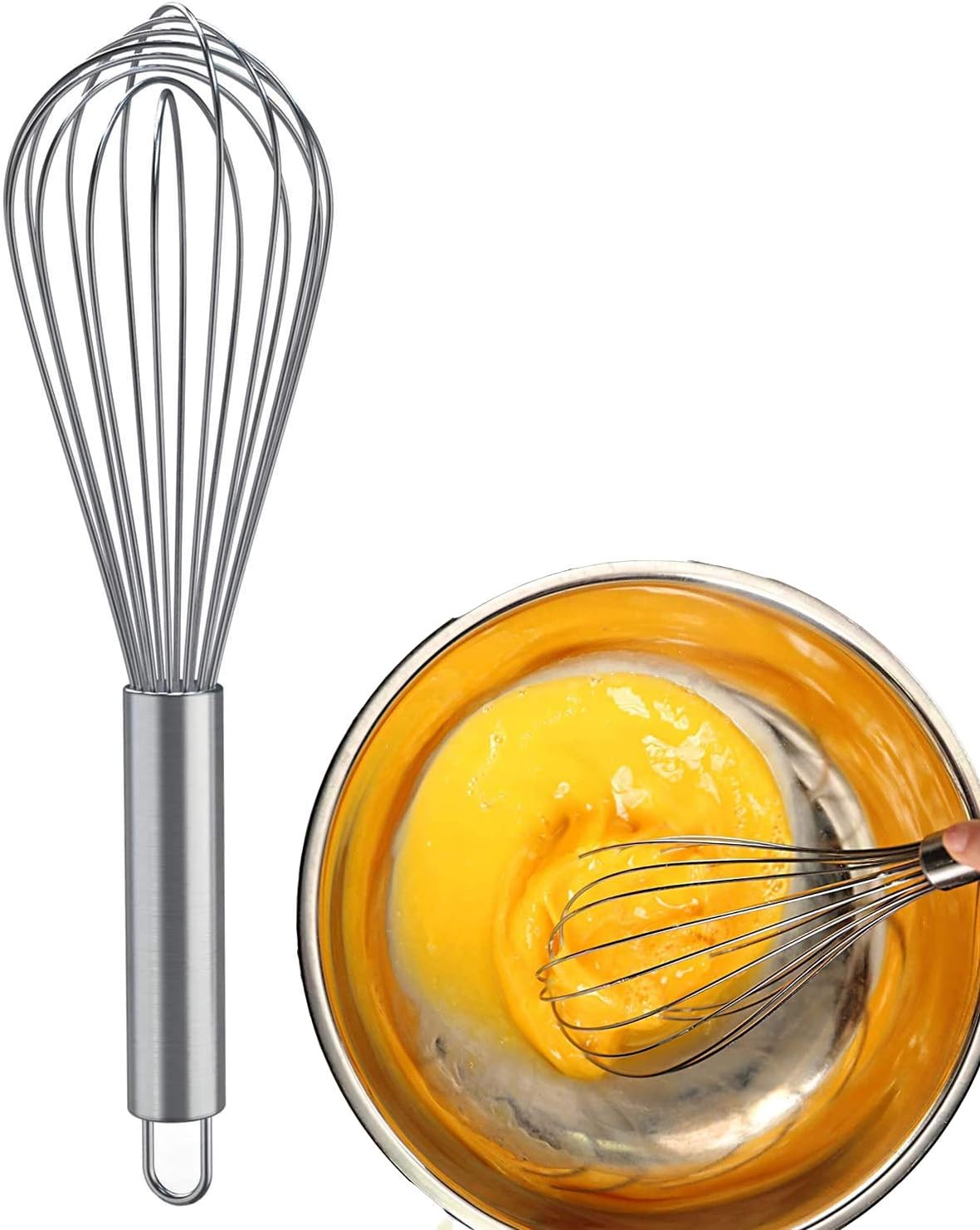 Whisk,Whisks for Cooking, Stainless Steel Whisk for Blending, Whisking, Beating and