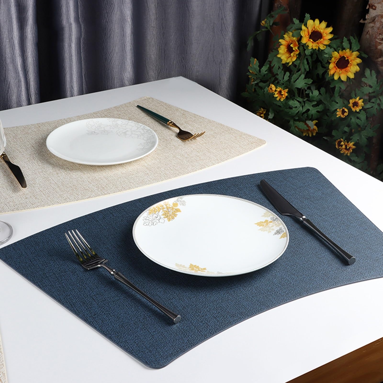 Décoration de Table, Sets de Table, Set de Table Rond antidérapant et résistant à la Chaleur pour Cuisine et Salle à Manger, pour intérieur et extérieur.