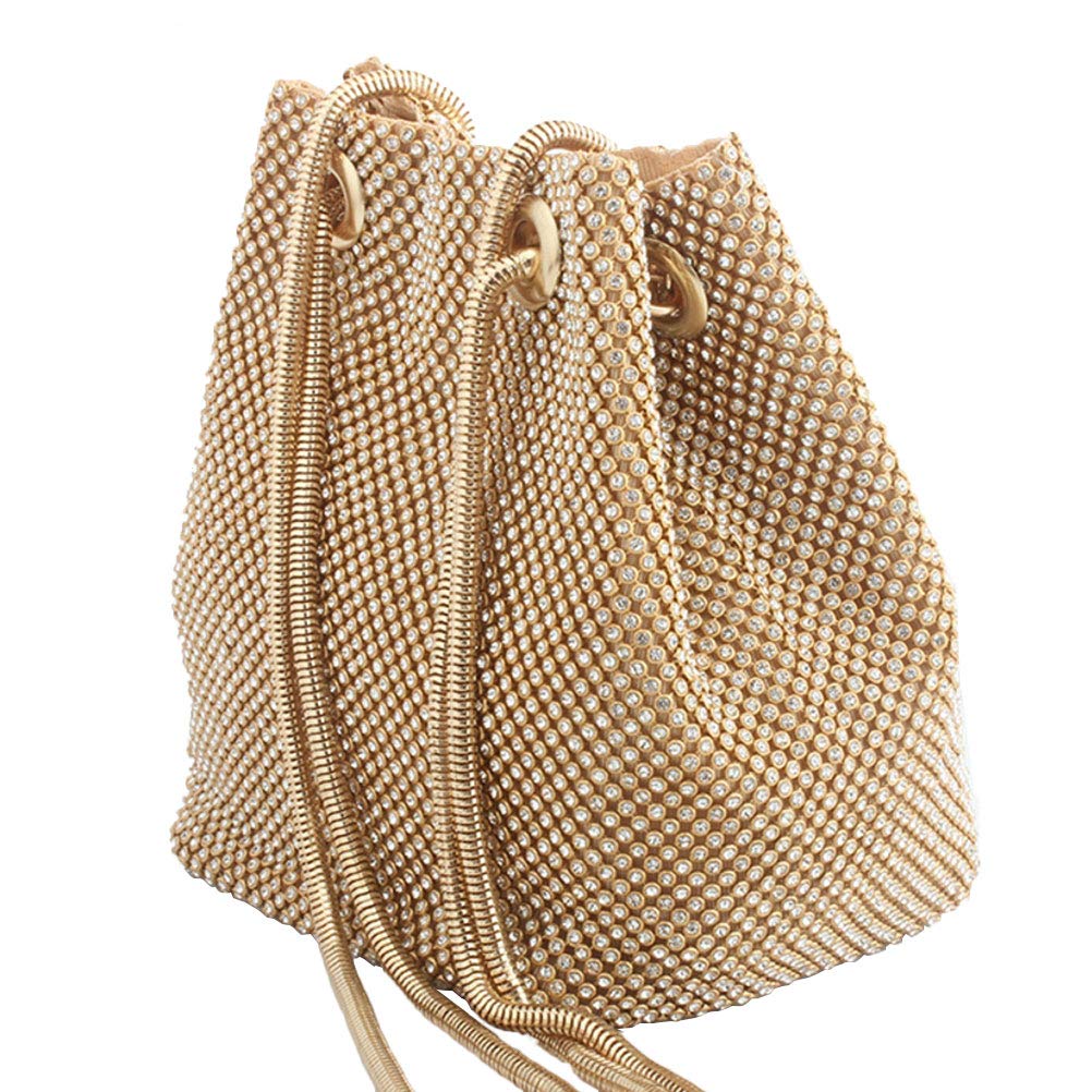Borsa Secchiello da Donna Oro in Poliestere, Raffinata
