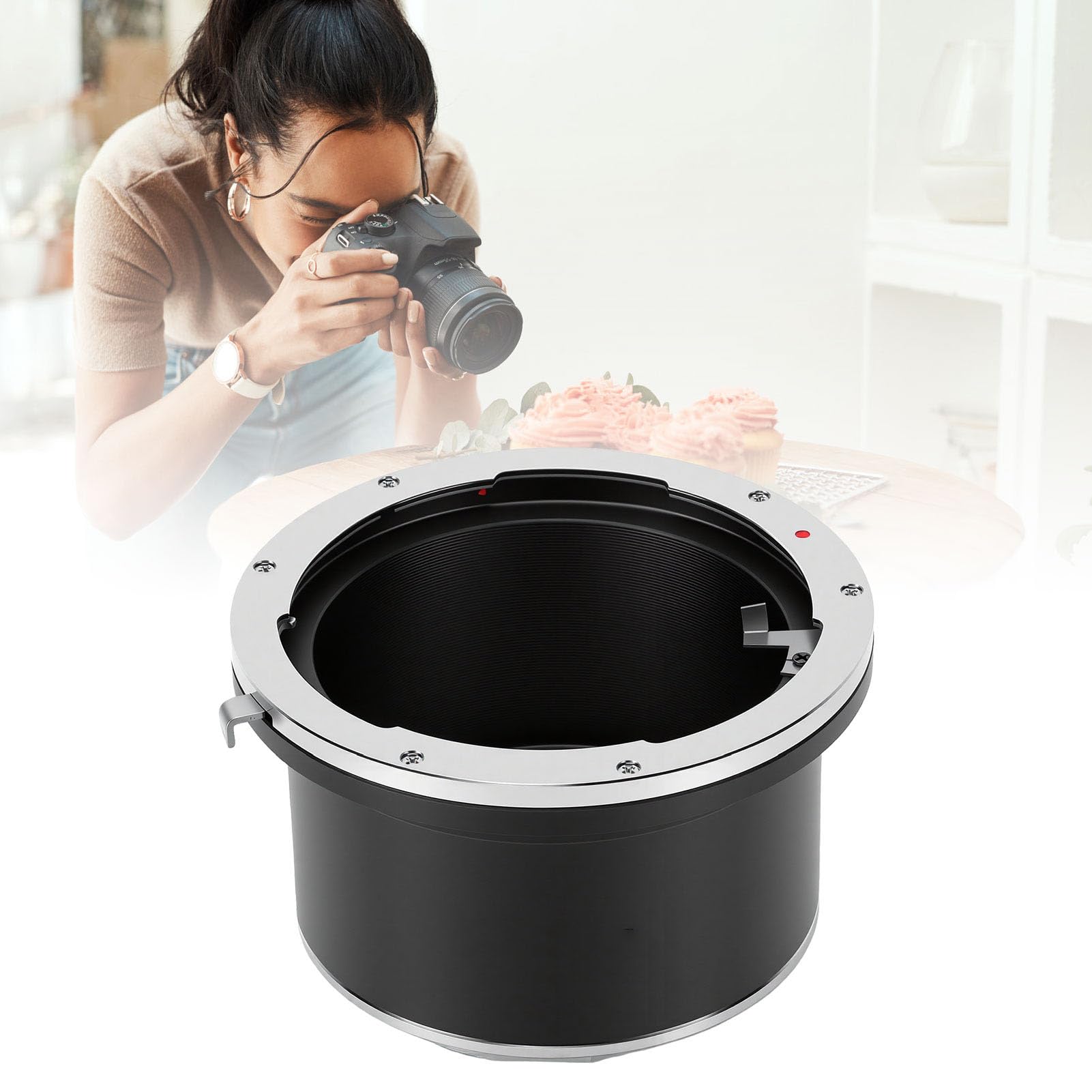 Objektivadapter Adapterring, Mamiya 645 (M645) Objektivadapter auf Canon RF-Mount für Canon EOS R/RP/RF/R5/R6/R62/R7/R8/R10/R50 spiegellose R-Mount-Kameras