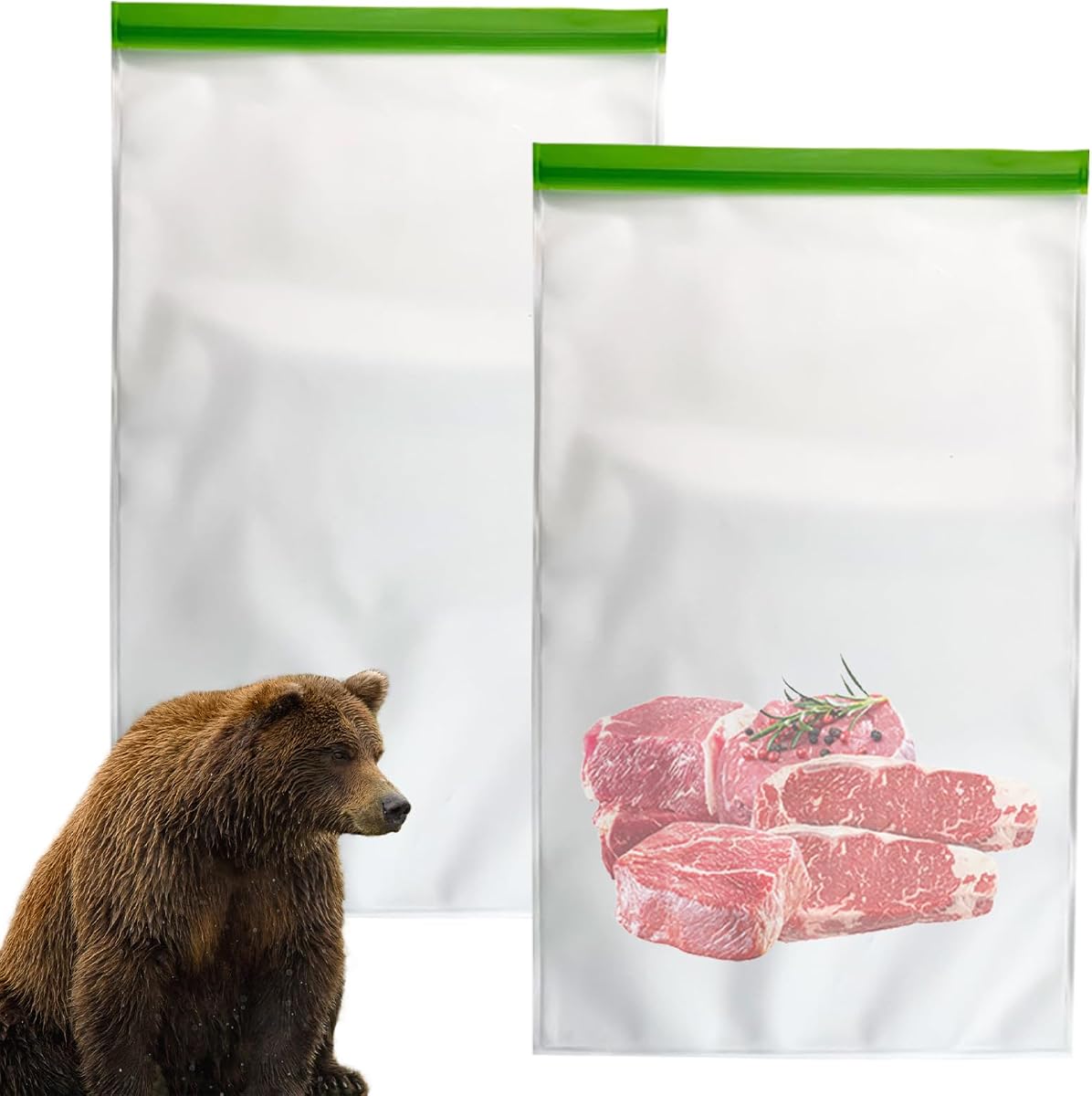 Odor Proof Food Storage Bear Bags Reusable Zipper Barrier Bags Airtight Bags