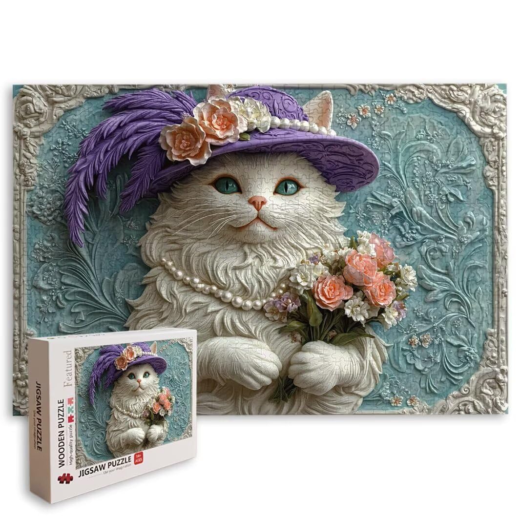 Puzzle 2000 Pezzi, Puzzle Gatto, Misura: 100x71cm, Regalo Donna/Uomo -8681