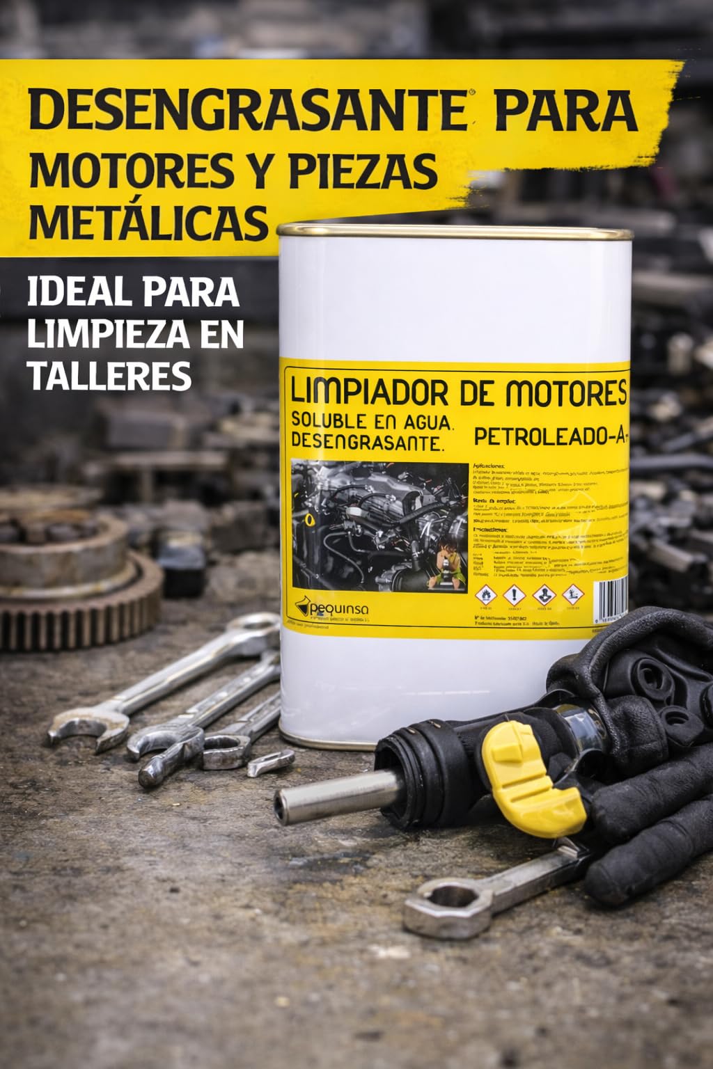 Limpiador y desengrasante de motores y metales. Envase 5 litros