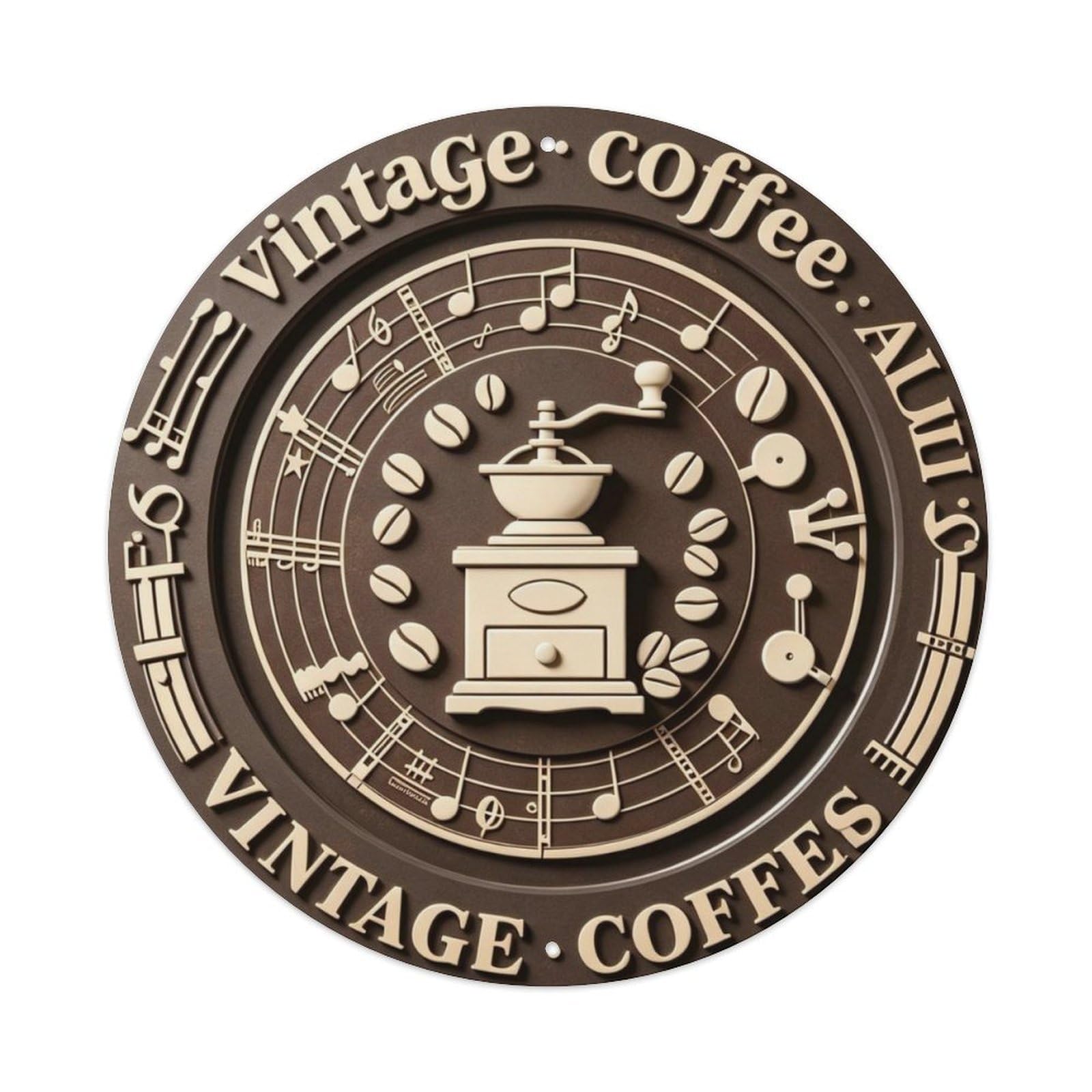 Vintage Coffee Metal Tin Sign Plaque