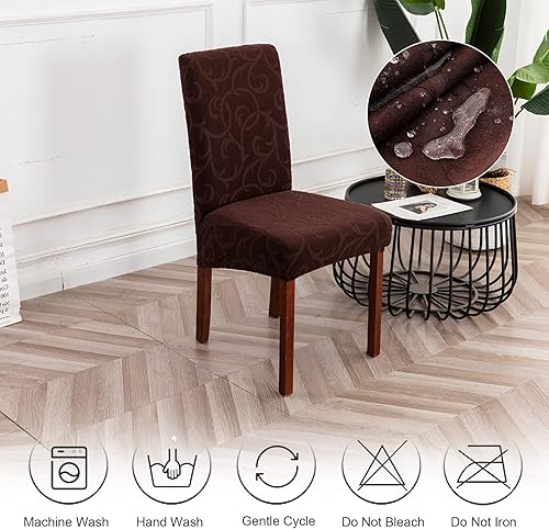 Miniatura 7 de Genina Fundas impermeables para sillas Parsons de comedor, fundas elásticas para sillas Parsons para comedor, cocina, funda protectora para silla de
