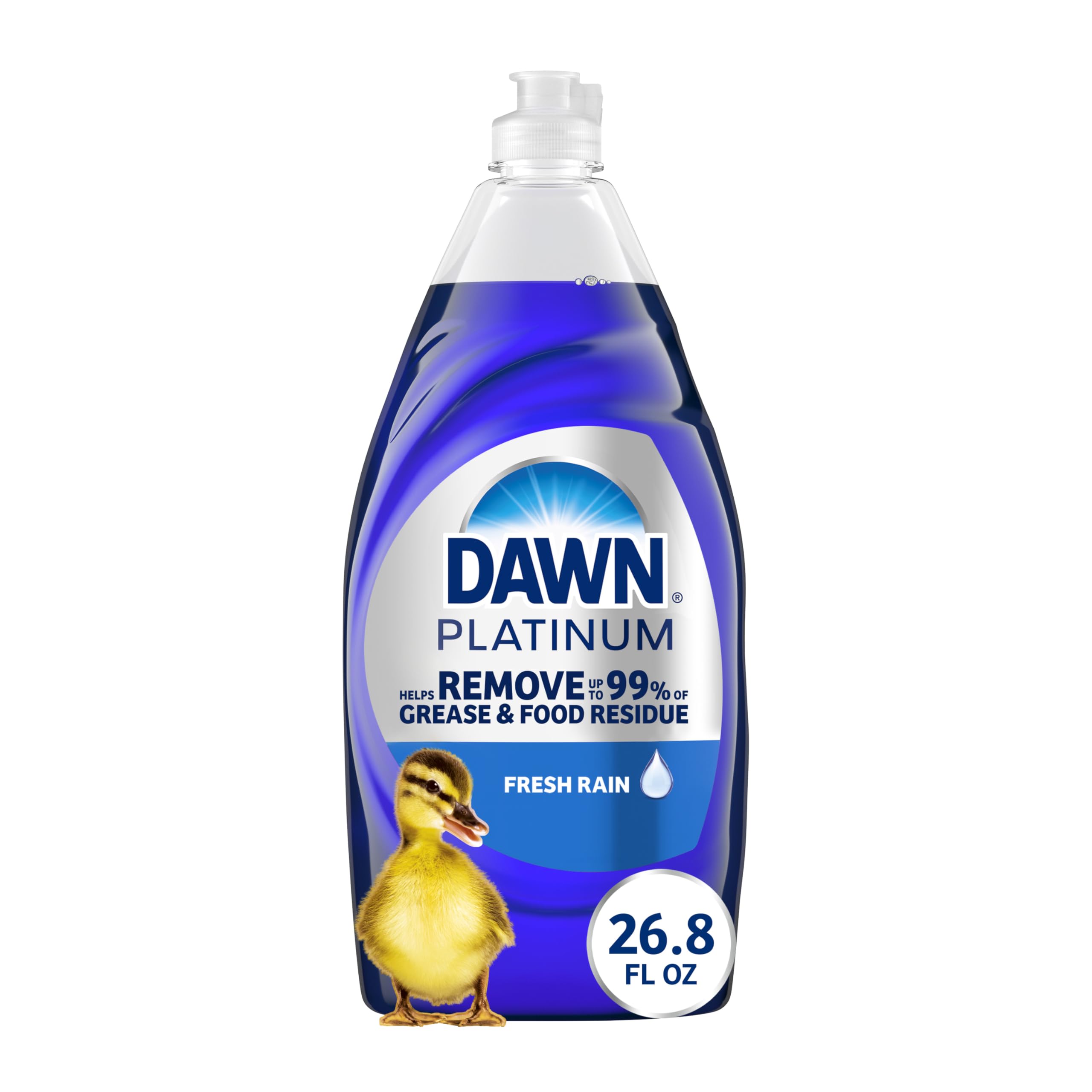 Dawn Platinum Liquid Dish Soap Dishwashing Liquid Grease Removal Fresh Rain 26 8oz