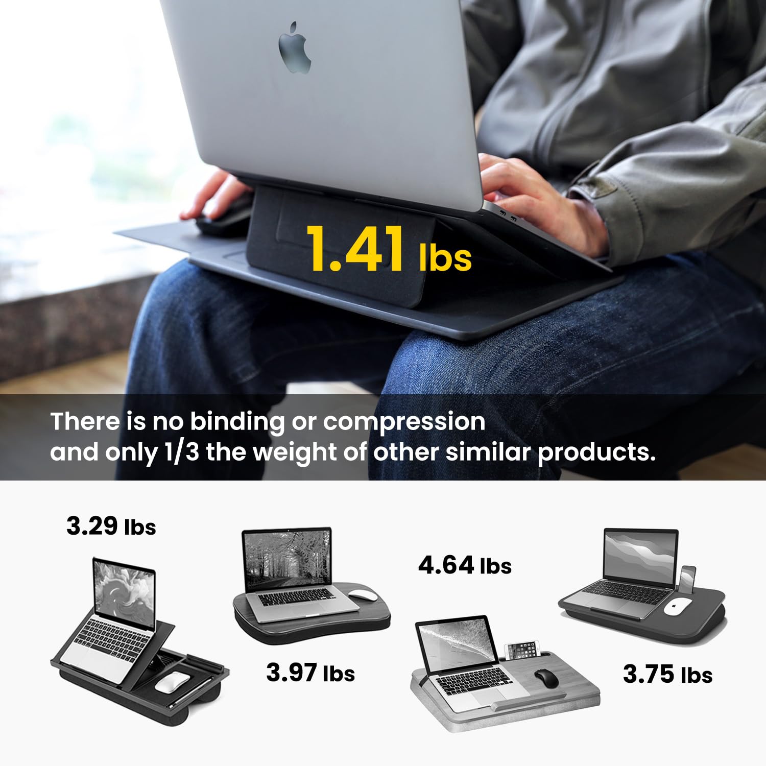 Amazon.co.jp: PUNCUBE ポータブルラップデスク - ラップデスク 格納式