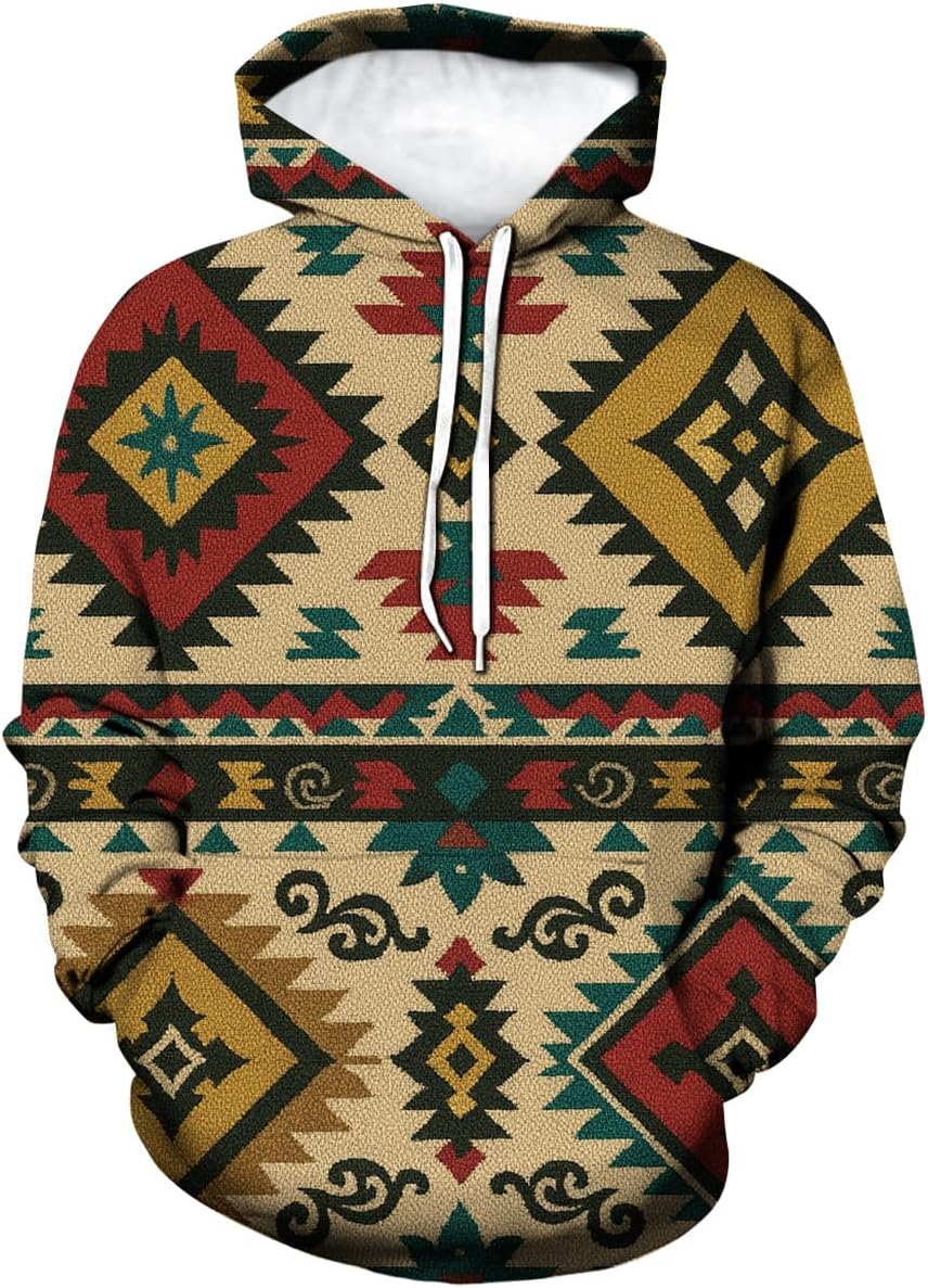 Novelty Long Sleeve Hoodie Funny Fashion Aztec Graphic Sweatshirts - Image 2