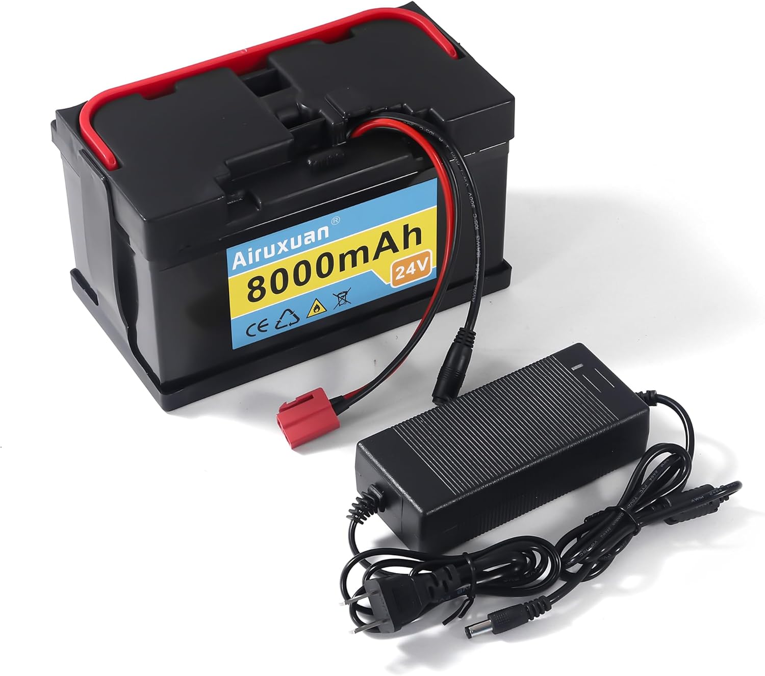 24V 12Ah Lithium Battery for Kids Ride-On Cars & Power Wheels, 25A BMS, 2A Charger,Compatible with Dynacraft Realtree 24V UTVs