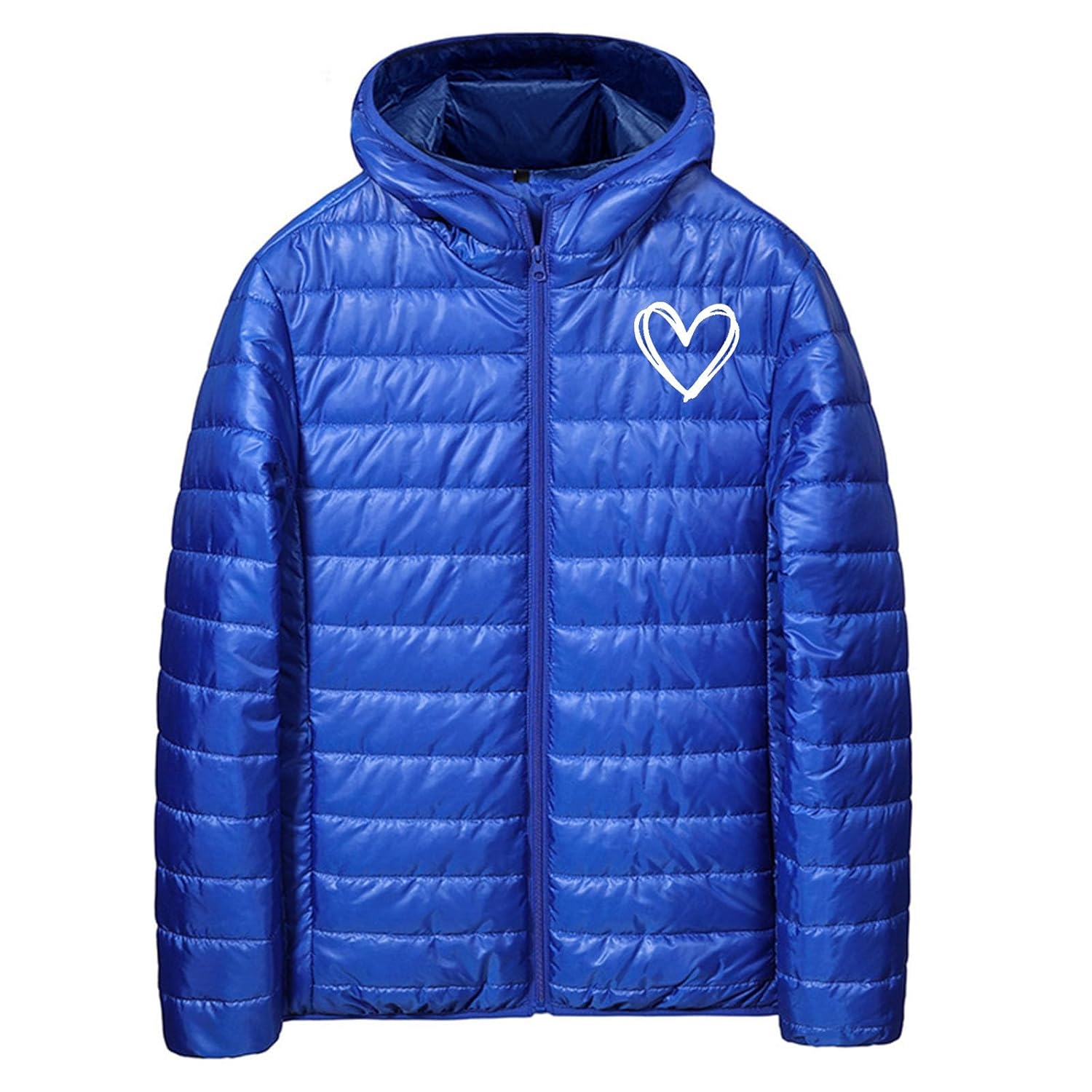 Mens Winter Coats Heavyweight Long Sleeve Hooded Jacket Full Zip Puffer Down Hoodies Winter Warm Thicken Outwear