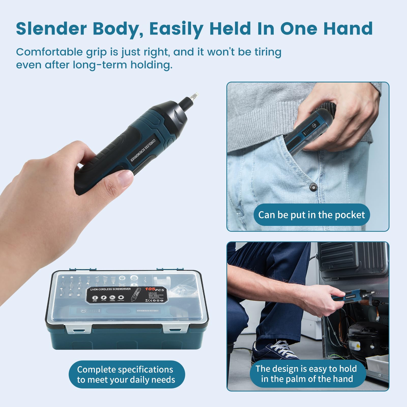 cupeohome Electric Cordless Screwdriver 105 in 1 - Image 3