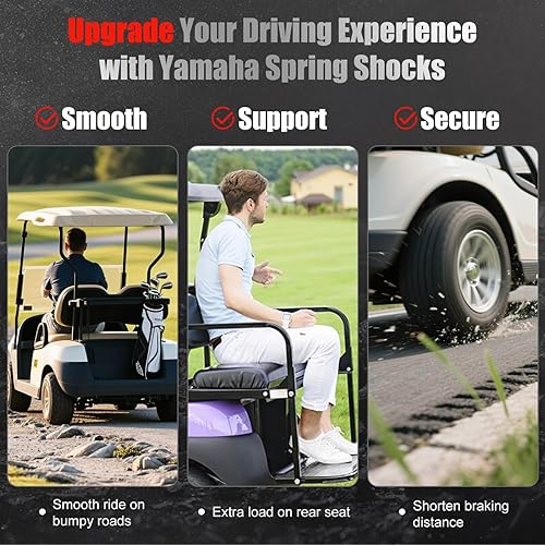 Miniatura 3 de Yamaha - Amortiguador trasero resistente con ramitas para Yamaha Gas y Electric G14, G16, G19, G20, G22 y G29, modelos de carrito de golf OEM