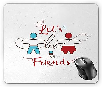 Best Friend Let S友達レタリングかわいいクリエイティブダンスイラスト ディープスカイブルー 朱色のマウスパッド Morphing Mug
