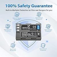 Vista 5 de LP EN-EL3e, EL3, EL3a Batería de 2600 mAh Compatible con Nikon D700, D300s, D300, D200, D100, D90, D80, D70S, D70, D50, MH-18, MH18a, MH-19