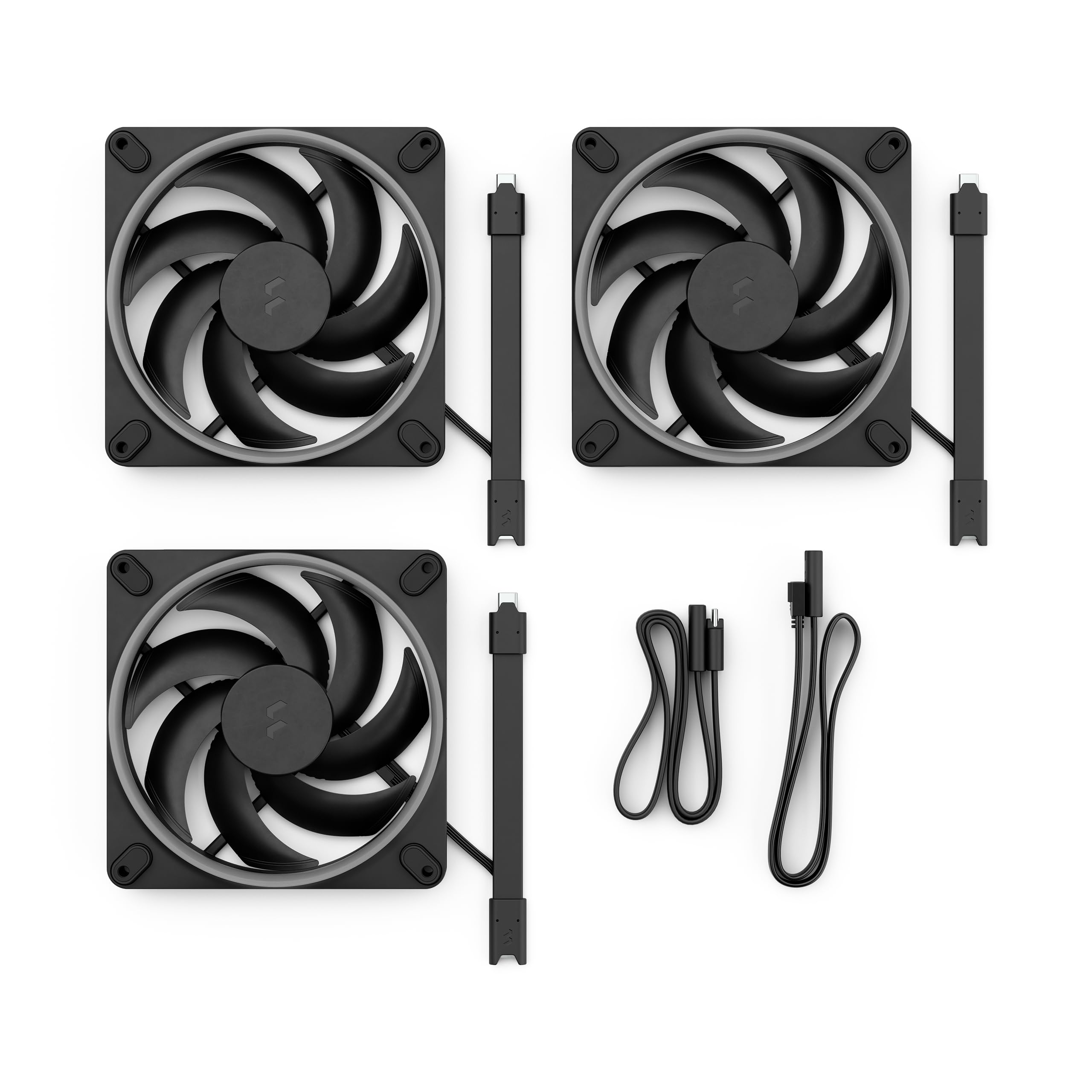 Fractal Design Momentum 14 RGB Ventilador Black 3-Pack con Iluminación ARGB Adaptable y Tecnología Silenciosa