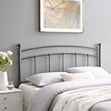 Modway Abigail Twin Metal Headboard in Gray