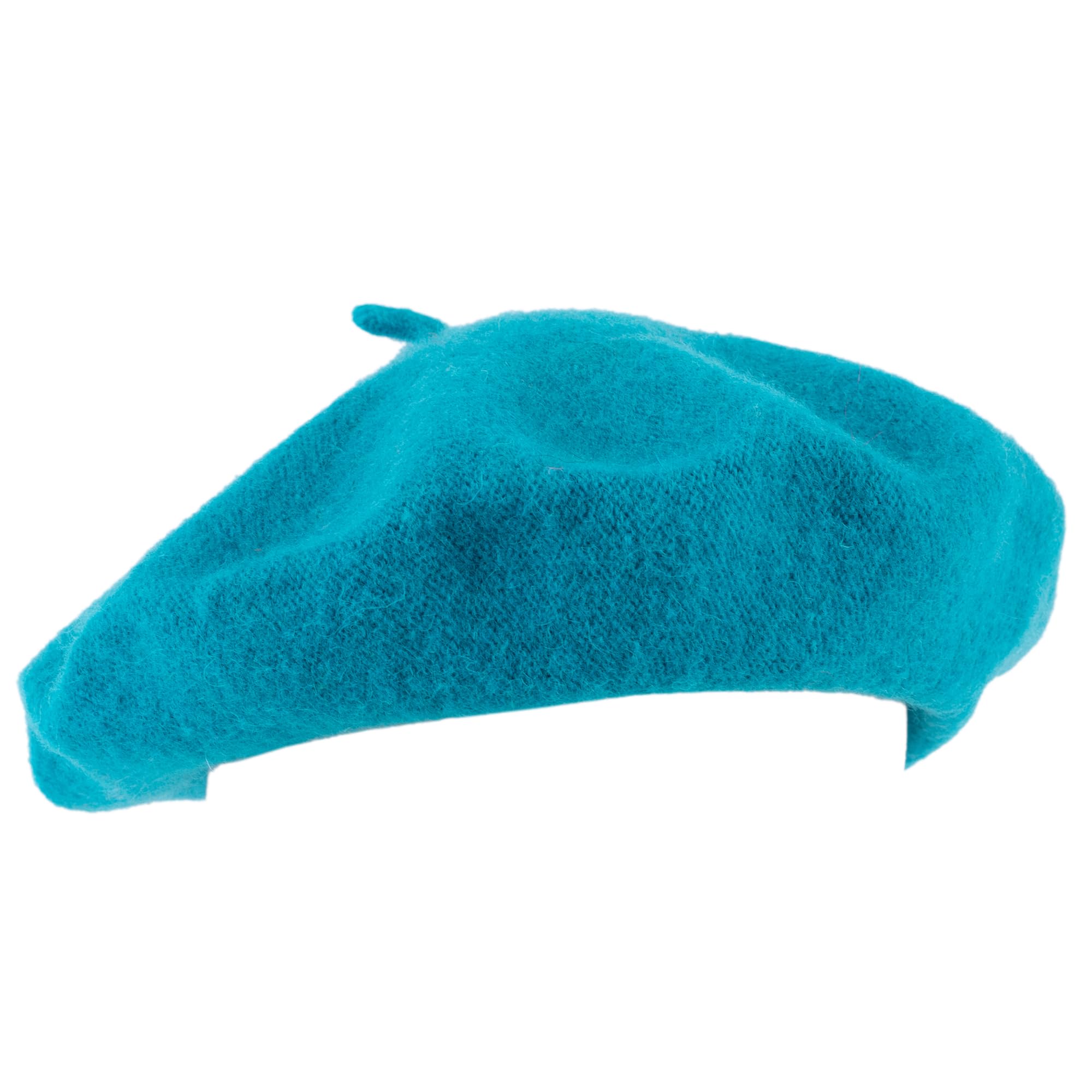 Hat To Socks Wool Blend French Beret for Men and Women in Plain Colours (Turquoise)