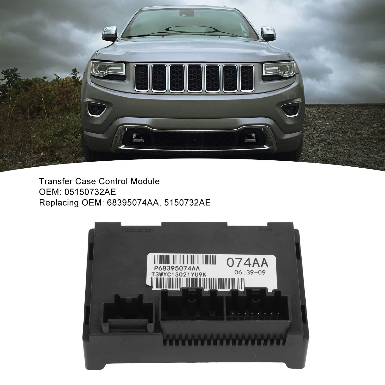 Aramox Unidad de Control de Caja de Transferencia, Módulo de Control de Caja de Transferencia ABS+Metal de Alto Rendimiento Profesional 05150732AE 68395074AA 5150732AE Reemplazo