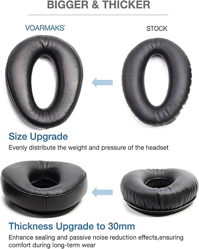 Miniatura 3 de Ture - Kit de actualización de piel de cordero para las orejas, sellos, diadema compatible con auriculares Lightspeed Zulu Series PFX Tango Sierra