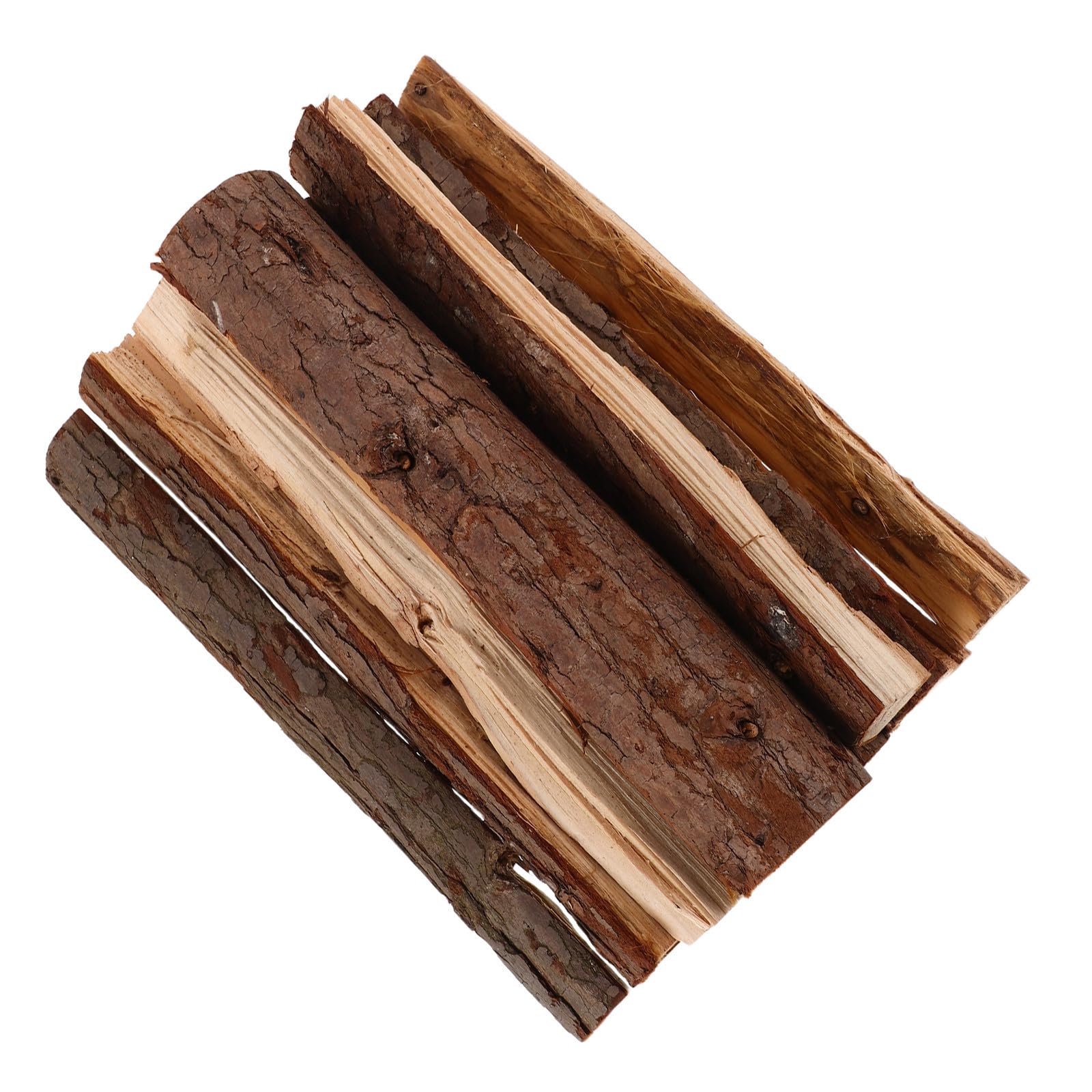 Wood Log Decor 10pcs Brown Rustic Fireplace Display Logs