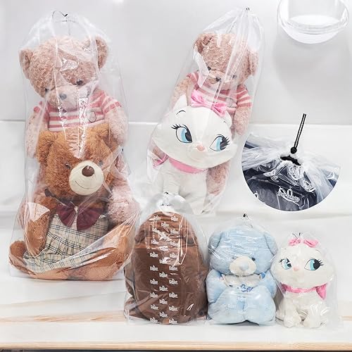 Miniatura 7 de Bolsas de plástico grandes multiusos con cordón para guardar la bolsa de golf, colchón de picnic bueno para organizar el hogar, juego reutilizable