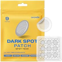 AVARELLE Dark Spot Patches 9 CT | Dark Spot Acne Patches for Face & Body with Vitamin C | for Post-blemish Skin Care with Niacinamide, Tranexamic Acid, Kojic Acid