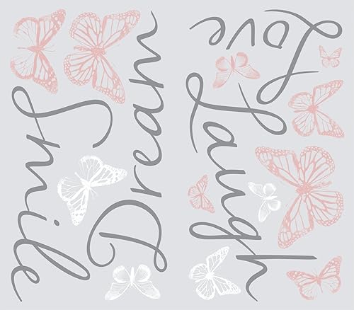 Miniatura 3 de RoomMates RMK3173SCS Butterfly Dream - Calcomanías de pared con mariposas recortadas en 3D, color rosa