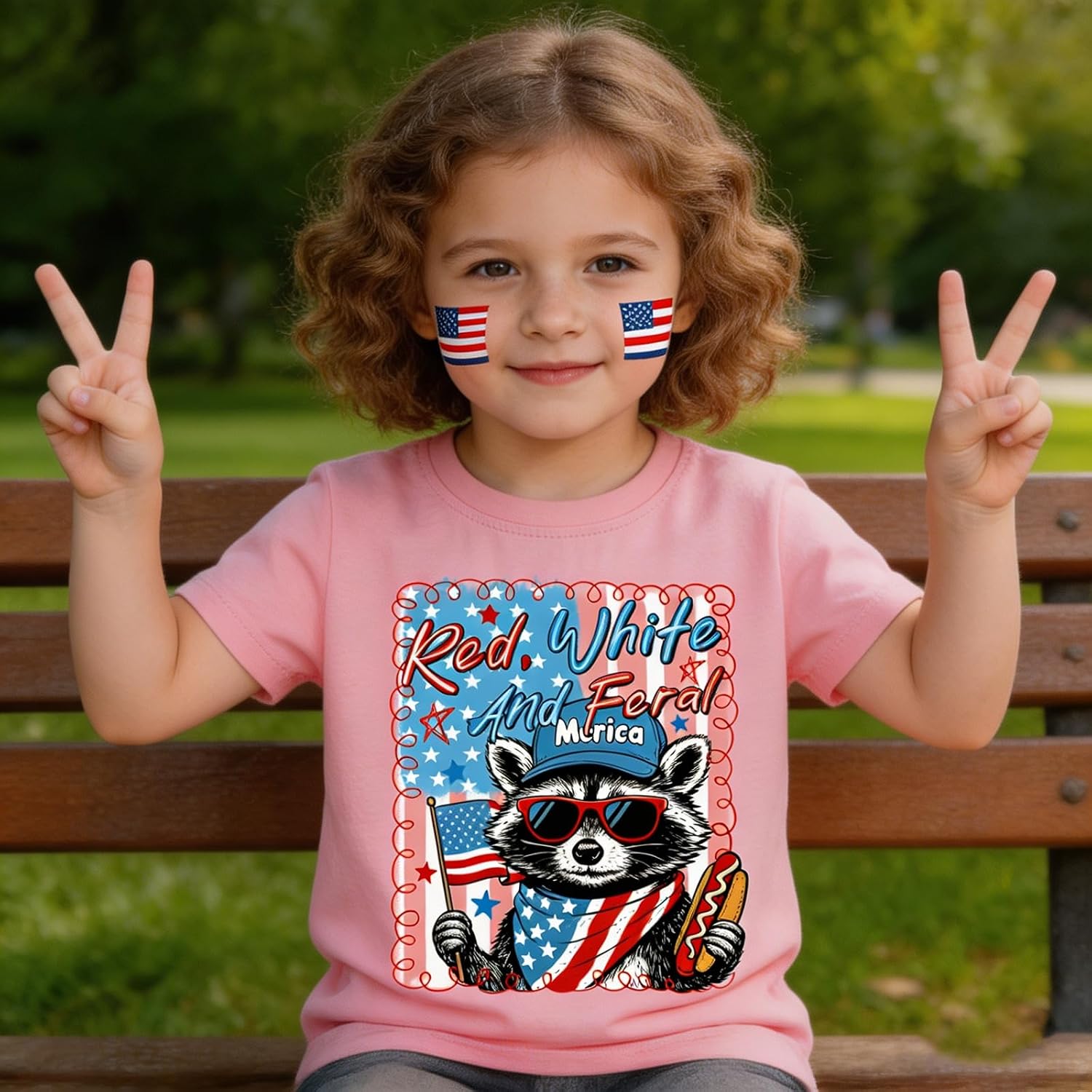 Boys Girls American Flag Shirts 4th of July T-Shirt Toddler Patriotic Independence Day Tops Tees 2-7 Years