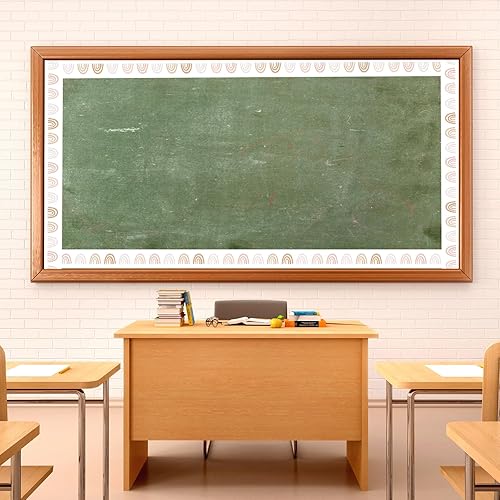 Miniatura 5 de 69 pies, diseño bohemio de rayas con diseño de arco iris, corazón, lunares, colorido, estético, calcomanías retro para tablón de anuncios, para