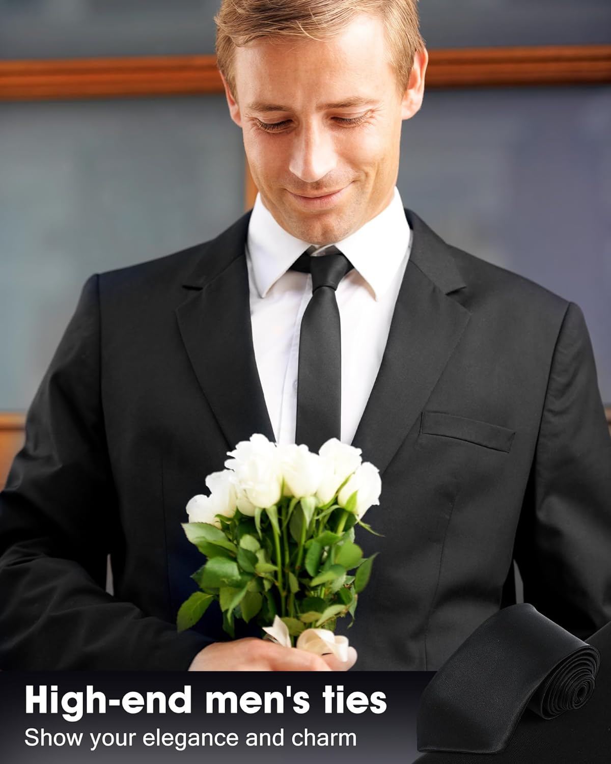 Cuffbow Men's Tie Bulk Groomsman 3.15'' Formal Necktie for Wedding Business - Image 4