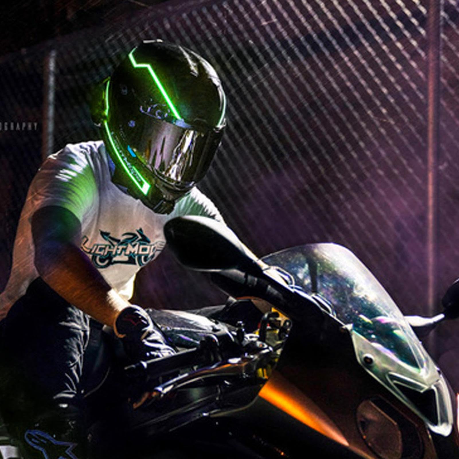 Motorcycle Helmet Luces Led Para Casco Moto Conduccion Nocturna