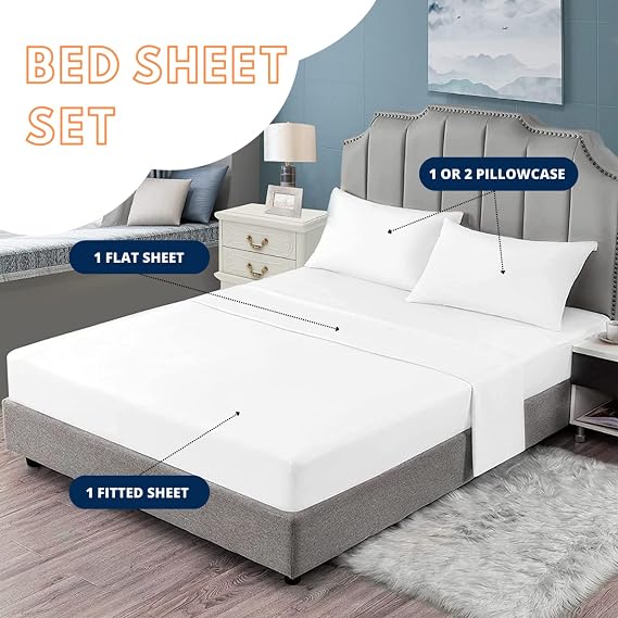 Abstract Sheets Twin Size Bed, Wave Pattern Bedding Sheets & Pillowcases - 16 Inch Deep Pocket, Super Soft Microfiber Printed Sheet Set 3 Piece
