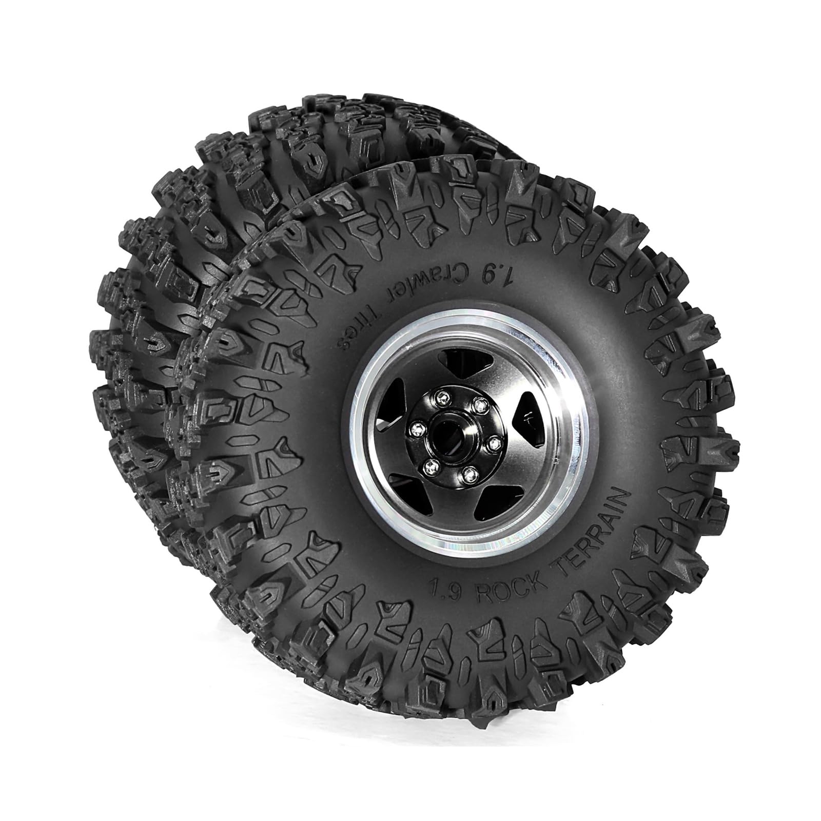 Set di 4 pneumatici con telecomando per auto Crawler, in gomma, accessori per telecomando