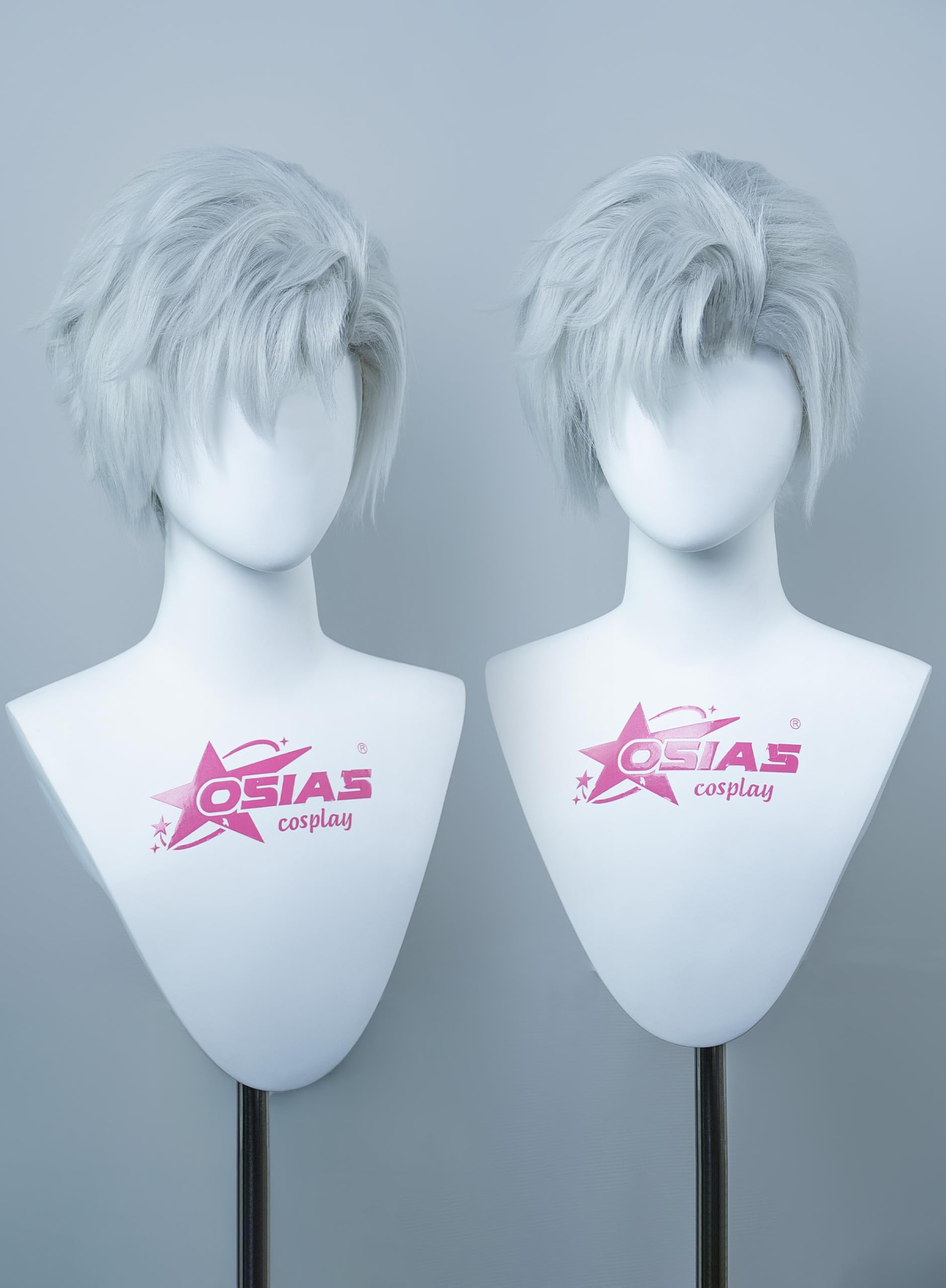 OSIAS Sylus Wig Short White Synthetic Heat Resistant Hair - Image 4