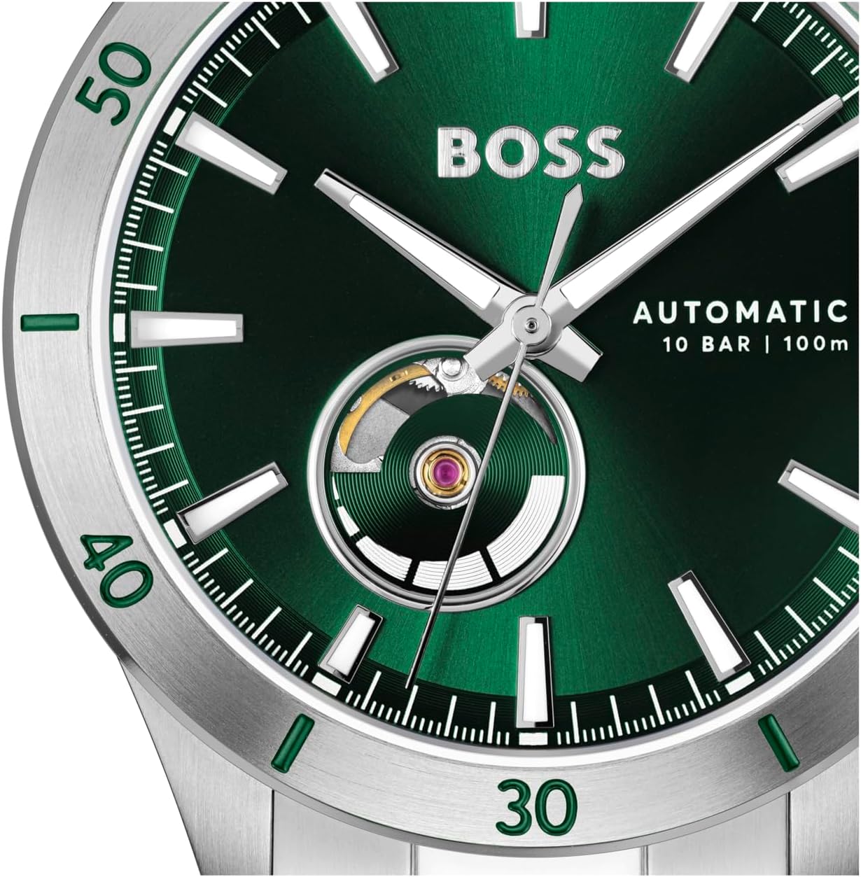 BOSS Troper Men's Automatic Mechanical Watch, Stainless Steel, 10ATM/100m Water Resistant - Stylish, Durable Timepiece - Self-Winding - Gift for Him, 43mm