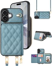 OCASE Wallet Cover for iPhone 17 (6.1 Inches) Light Blue