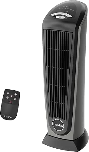 Lasko Tower Space Heater Indoor, Compact Electric Heaters for Indoor