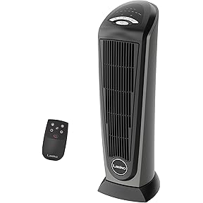 Lasko Oscillating All Season Tower Fan and Space Heater in One for Home with Adjustable Thermostat, Overheat Protection, 4 Fan Speeds, 3 Heat Settings and Remote, 42 Inches, 1500W, Gray, FH515