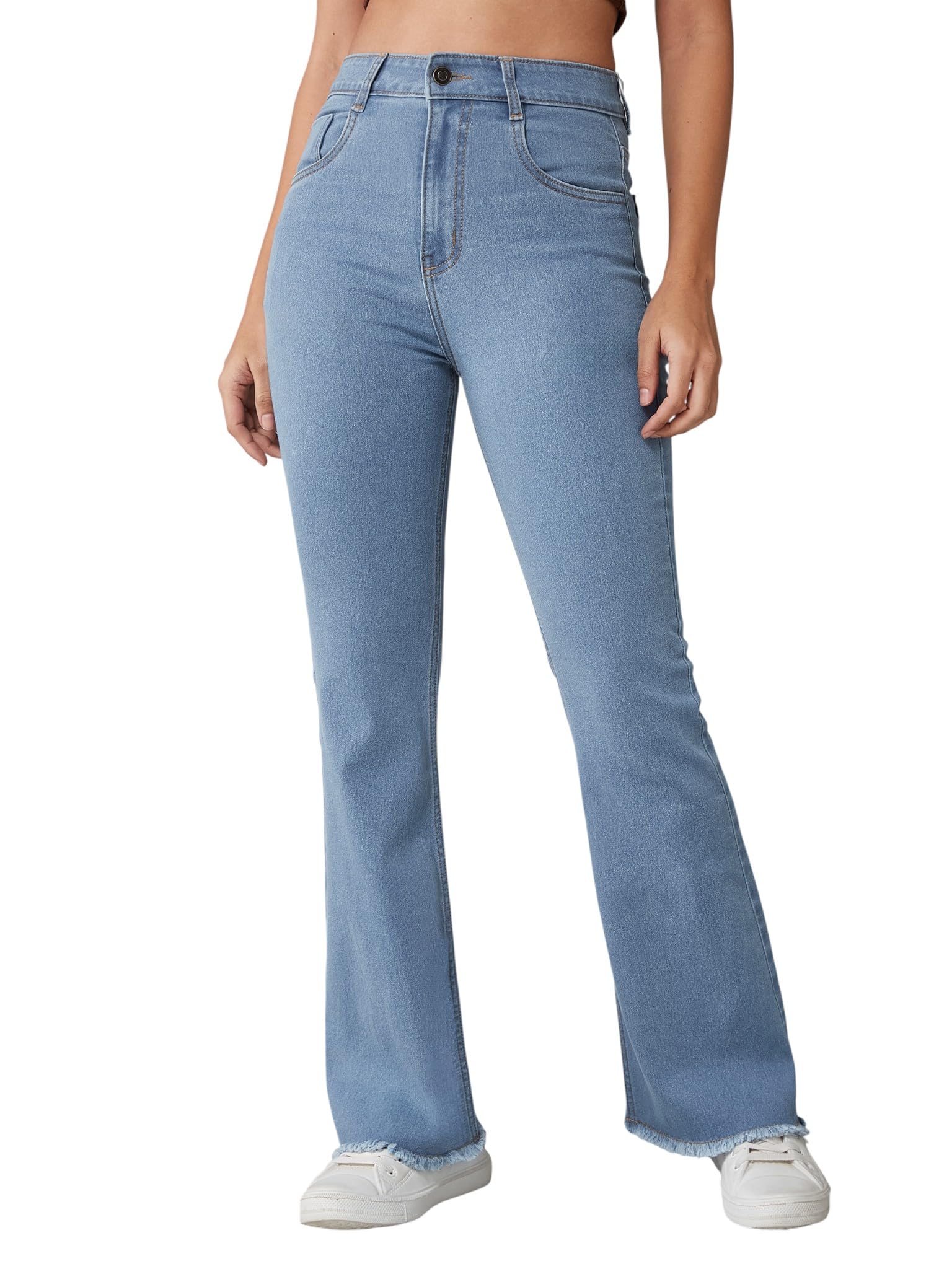 Jean droit taille haute Dolce Crudo femme bleu marine 36 - 7
