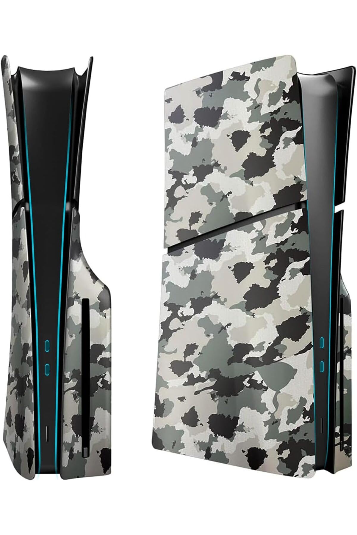 PS5 Slim Faceplate Kapak, Disc & Digital Edition Uyumlu, Kamuflaj Army, Çok Renkli