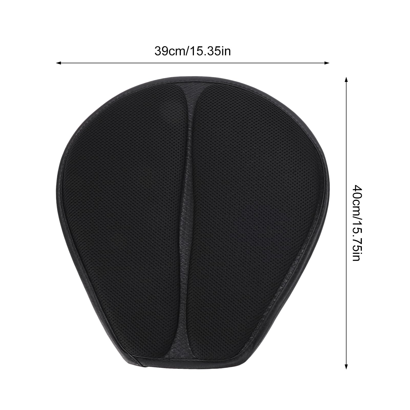 Atmungsaktives Mesh-Motorrad-Sitzkissen, 5-lagiger Gel-Sattel, Ganzjahres-Komfortpolster mit Handschuhen-Kombination, Belüftetes Design für Lange Fahrten, Faltbar, Universelle